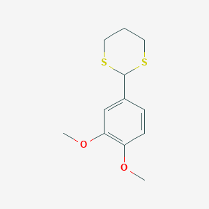 molecular formula C12H16O2S2 B1610226 2-(3,4-Dimethoxyphenyl)-1,3-dithiane CAS No. 50766-67-1