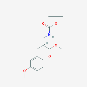 molecular formula C17H25NO5 B1610230 Methyl 3-((tert-butoxycarbonyl)amino)-2-(3-methoxybenzyl)propanoate CAS No. 220117-40-8
