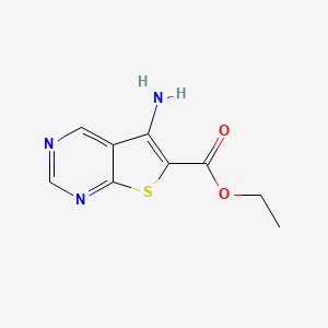 molecular formula C9H9N3O2S B1610232 5-氨基噻吩并[2,3-d]嘧啶-6-羧酸乙酯 CAS No. 59488-80-1