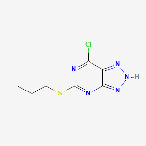 molecular formula C7H8ClN5S B1610238 7-Chloro-5-(propylthio)-1H-[1,2,3]triazolo[4,5-d]pyrimidine CAS No. 339286-31-6