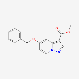 molecular formula C16H14N2O3 B1610243 Methyl 5-(benzyloxy)pyrazolo[1,5-a]pyridine-3-carboxylate CAS No. 866216-17-3