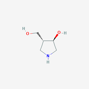 molecular formula C5H11NO2 B1610251 (3R,4R)-(4-Hydroxypyrrolidin-3-yl)methanol CAS No. 267421-93-2