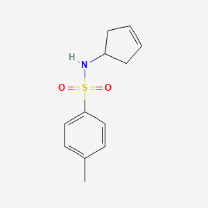 molecular formula C12H15NO2S B1610267 N-(Cyclopent-3-en-1-yl)-4-methylbenzene-1-sulfonamide CAS No. 216578-30-2