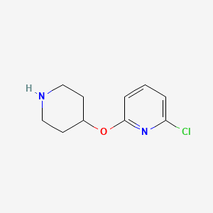 molecular formula C10H13ClN2O B1610268 2-Chloro-6-(piperidin-4-yloxy)pyridine CAS No. 99202-32-1