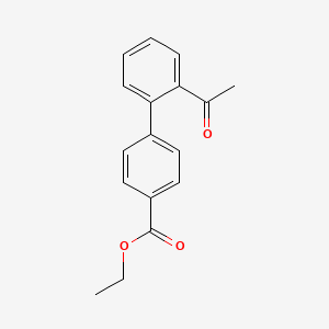 molecular formula C17H16O3 B1610278 Ethyl 4-(2-acetylphenyl)benzoate CAS No. 860773-41-7