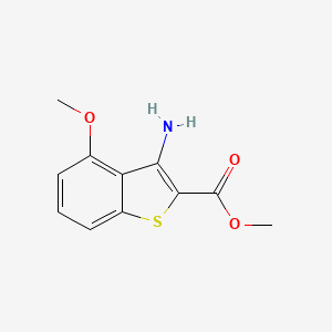 molecular formula C11H11NO3S B1610290 Methyl 3-amino-4-methoxy-1-benzothiophene-2-carboxylate CAS No. 35212-88-5
