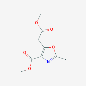 molecular formula C9H11NO5 B1610291 Methyl 5-(2-methoxy-2-oxoethyl)-2-methyloxazole-4-carboxylate CAS No. 215808-73-4