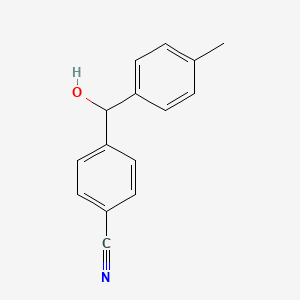 molecular formula C15H13NO B1610293 4-[Hydroxy(4-methylphenyl)methyl]benzonitrile CAS No. 220583-39-1