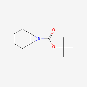 molecular formula C11H19NO2 B1610295 7-氮杂双环[4.1.0]庚烷-7-羧酸，1,1-二甲基乙酯 CAS No. 153789-13-0