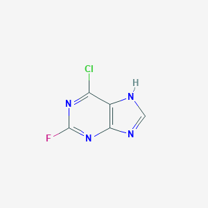 molecular formula C5H2ClFN4 B161030 6-氯-2-氟嘌呤 CAS No. 1651-29-2