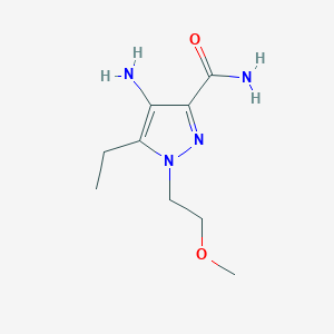 B1610310 4-Amino-5-ethyl-1-(2-methoxyethyl)pyrazole-3-carboxamide CAS No. 334828-10-3