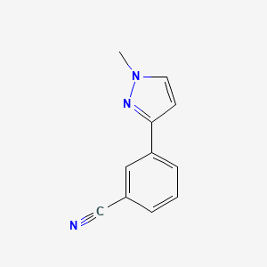 molecular formula C11H9N3 B1610355 3-(1-Methyl-1H-pyrazol-3-yl)benzonitrile CAS No. 207909-05-5