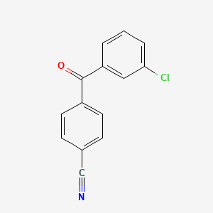 molecular formula C14H8ClNO B1610360 4-[(3-Chlorophenyl)carbonyl]benzonitrile CAS No. 261783-90-8