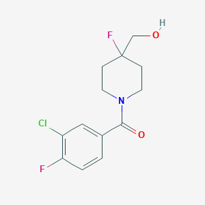 molecular formula C13H14ClF2NO2 B1610361 (3-Chloro-4-fluorophenyl)[4-fluoro-4-(hydroxymethyl)-1-piperidinyl]methanone CAS No. 208111-36-8