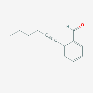 molecular formula C13H14O B1610385 2-己-1-炔基-苯甲醛 CAS No. 106824-45-7