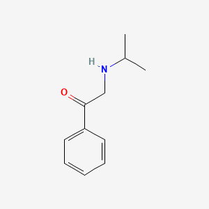 molecular formula C11H15NO B1610404 1-Phenyl-2-[(propan-2-yl)amino]ethan-1-one CAS No. 38506-97-7