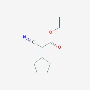 molecular formula C10H15NO2 B1610415 Ethyl 2-cyano-2-cyclopentylacetate CAS No. 61788-30-5