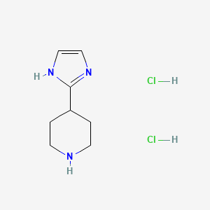 molecular formula C8H15Cl2N3 B1610456 4-(1H-Imidazol-2-yl)piperidine dihydrochloride CAS No. 90747-46-9