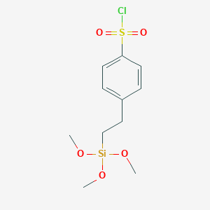 molecular formula C11H17ClO5SSi B161050 2-(4-Chlorosulfonylphenyl)ethyltrimethoxysilane CAS No. 126519-89-9