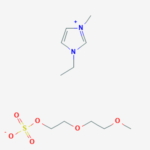 molecular formula C11H22N2O6S B1610521 1-Ethyl-3-methylimidazolium 2-(2-methoxyethoxy)ethyl sulfate CAS No. 790663-77-3