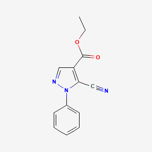 molecular formula C13H11N3O2 B1610553 ethyl 5-cyano-1-phenyl-1H-pyrazole-4-carboxylate CAS No. 98476-09-6