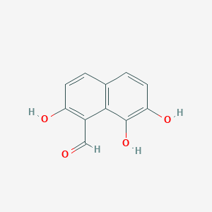 molecular formula C11H8O4 B161058 2,7,8-Trihydroxy-1-naphthaldehyde CAS No. 125366-77-0