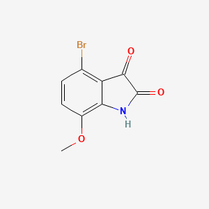 molecular formula C9H6BrNO3 B1610580 4-溴-7-甲氧基吲哚啉-2,3-二酮 CAS No. 67303-38-2