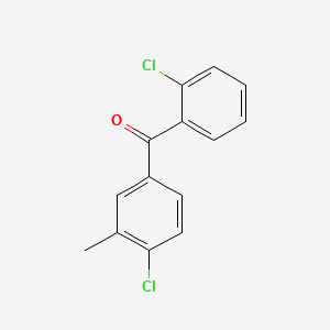 molecular formula C14H10Cl2O B1610589 2,4'-二氯-3'-甲基二苯甲酮 CAS No. 74617-45-1