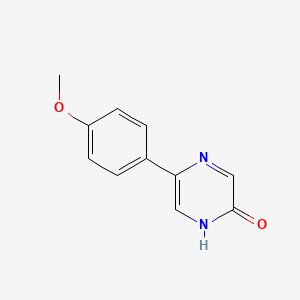 molecular formula C11H10N2O2 B1610590 5-(4-甲氧基苯基)-1H-吡嗪-2-酮 CAS No. 76849-79-1
