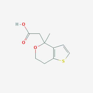 molecular formula C10H12O3S B1610635 (4-Methyl-6,7-dihydro-4h-thieno[3,2-c]pyran-4-yl)acetic acid CAS No. 57153-43-2