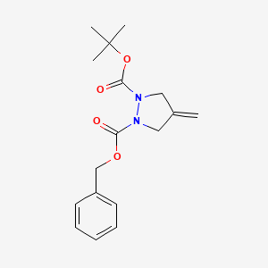 molecular formula C17H22N2O4 B1610665 1-Boc-2-cbz-4-methylene-pyrazolidine CAS No. 503072-28-4