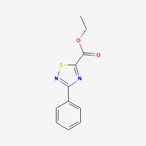 molecular formula C11H10N2O2S B1610684 Ethyl 3-phenyl-1,2,4-thiadiazole-5-carboxylate CAS No. 50483-79-9