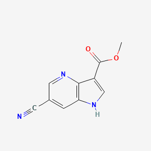 molecular formula C10H7N3O2 B1610698 Methyl 6-cyano-1H-pyrrolo[3,2-b]pyridine-3-carboxylate CAS No. 959245-07-9