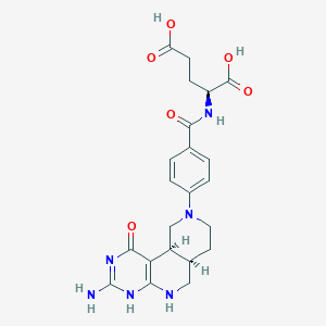 molecular formula C22H26N6O6 B161071 5,11-Methylenetetrahydro-5-deazahomofolic acid CAS No. 130985-82-9