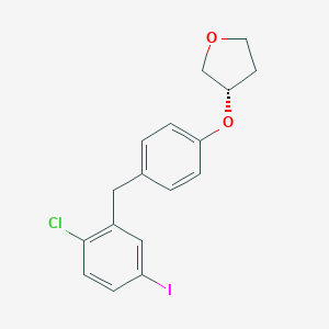 molecular formula C17H16ClIO2 B161072 (S)-3-(4-(2-Chloro-5-iodobenzyl)phenoxy)tetrahydrofuran CAS No. 915095-94-2