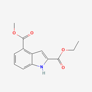 molecular formula C13H13NO4 B1610741 Indole-2,4-dicarboxylic acid 2-ethyl 4-methyl ester CAS No. 473883-20-4