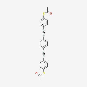 molecular formula C26H18O2S2 B1610744 1,4-Bis[4-(acetylthio)phenylethynyl]benzene CAS No. 267007-83-0