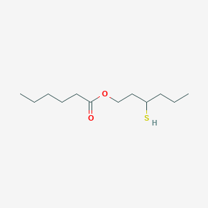 molecular formula C12H24O2S B161075 3-Mercaptohexyl hexanoate CAS No. 136954-22-8