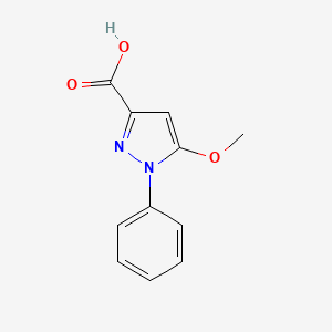 molecular formula C11H10N2O3 B1610761 5-甲氧基-1-苯基-1H-吡唑-3-羧酸 CAS No. 60872-14-2