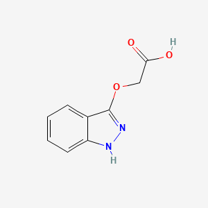 molecular formula C9H8N2O3 B1610763 Acetic acid, (1H-indazol-3-yloxy)- CAS No. 64697-21-8