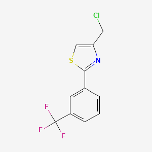 molecular formula C11H7ClF3NS B1610795 4-(Chloromethyl)-2-[3-(trifluoromethyl)phenyl]-1,3-thiazole CAS No. 886629-31-8