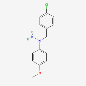 molecular formula C14H15ClN2O B1610813 1-(4-Chlorobenzyl)-1-(4-methoxyphenyl)hydrazine CAS No. 62646-04-2