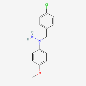 molecular formula C14H15ClN2O B1610813 1-(4-氯苄基)-1-(4-甲氧基苯基)肼 CAS No. 62646-04-2