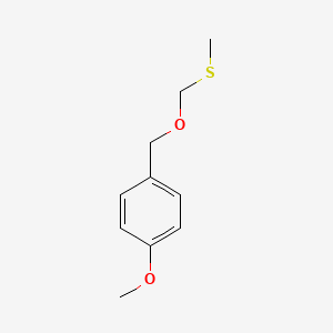 molecular formula C10H14O2S B1610841 Benzene, 1-methoxy-4-[[(methylthio)methoxy]methyl]- CAS No. 88023-83-0