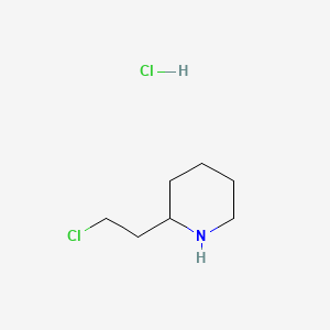molecular formula C7H15Cl2N B1610862 2-(2-Chloroethyl)piperidinium chloride CAS No. 60012-49-9