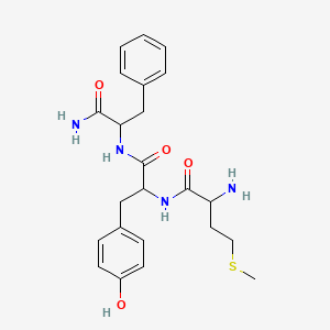 molecular formula C23H30N4O4S B1610866 Methionyltyrosylphenylalaninamide CAS No. 37637-13-1