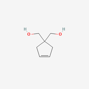 molecular formula C7H12O2 B1610877 [1-(Hydroxymethyl)cyclopent-3-enyl]methan-1-ol CAS No. 76910-02-6