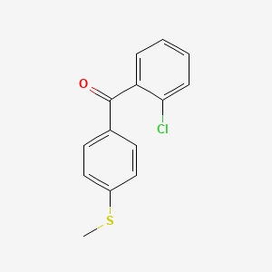 molecular formula C14H11ClOS B1610891 2-Chloro-4'-(thiomethyl)benzophenone CAS No. 55270-72-9