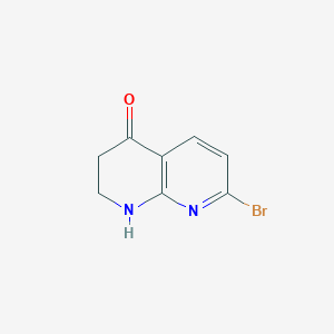 molecular formula C8H7BrN2O B1610904 7-溴-2,3-二氢-1,8-萘啶-4(1H)-酮 CAS No. 64942-87-6