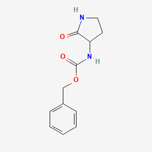 molecular formula C12H14N2O3 B1610943 (2-Oxo-pyrrolidin-3-yl)-carbamic acid benzyl ester CAS No. 42259-95-0